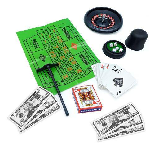 Juego De Mesa Ruleta, Generala Y Cartas De Póker, 12176