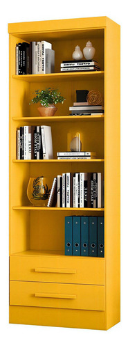 Librería 3420 amarilla con 2 cajones y 3 estantes