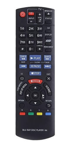 Control Remoto Para Bluray Panasonic Botón Netflix 