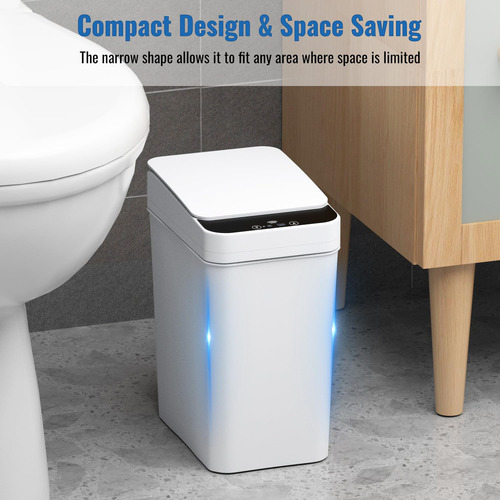 Papelera De Baño, Papelera Automática De Sensor De Mo...