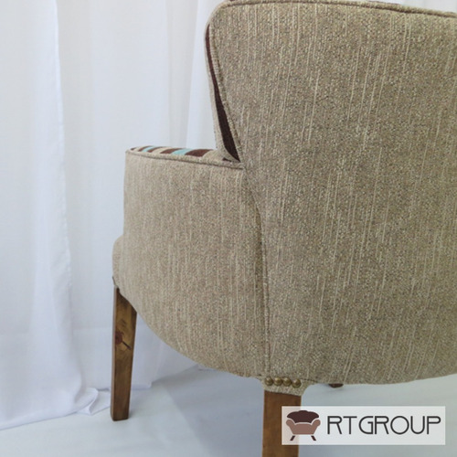 Imagen 7 de 10 de Silla Sillon Matero Poltrona Apoyabrazos Chenille Premium