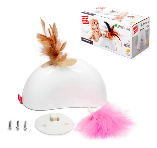 Gigwi Feather Hider Pet Droid Pluma, Sonido Y Sensor Movim