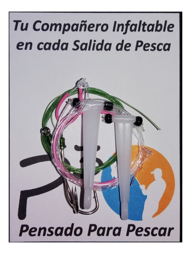 Líneas De Pesca Para Variada De Rio Con 2 Anzuelos - 1 Uni