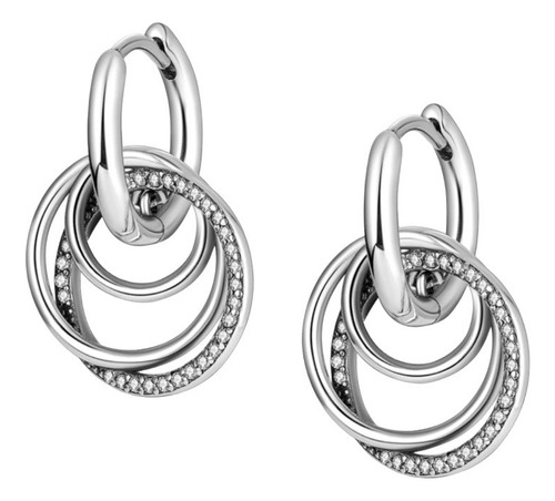 Aros Argollas Zc, Plata 925, Joyas, Regalo Para Mujer 