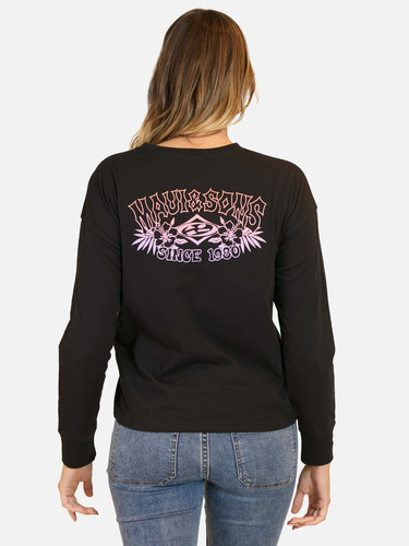 Polera Ml Junkie Negro Mujer Maui And Sons