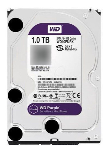 Hd 1 Tb Wd Purple Próprio Para Dvr Intelbras Luxvision Etc