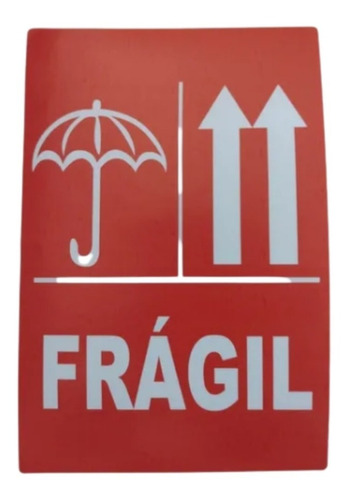 Etiqueta Cuidado Frágil Com Seta Para Cima 100x150 - 250un