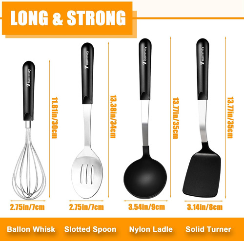 Juego De Utensilios De Cocina De 4 Piezas, Cuchara Ranurada