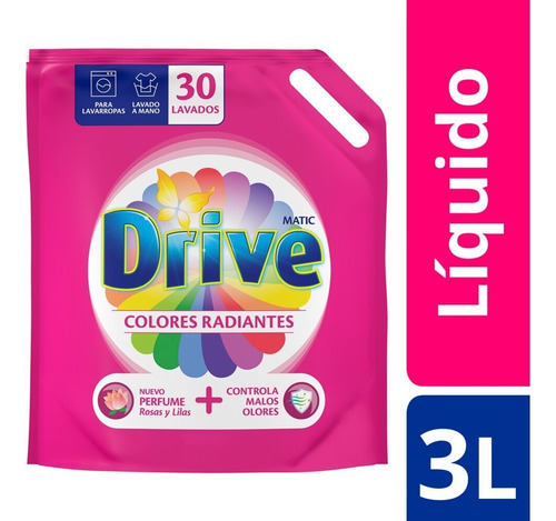 Jabón Líquido Ropa Matic Drive Colores Radiantes 3 L 