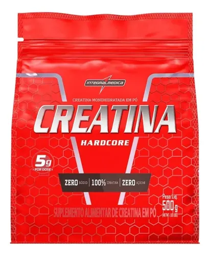 Creatina Hardcore Monohidratada 500g Pó Pouch Integralmédica Sem ...