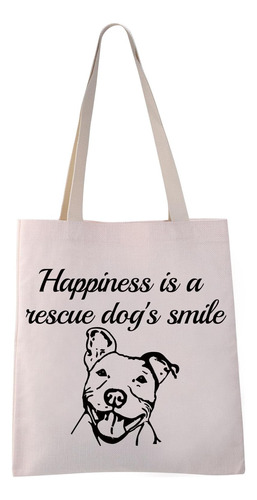 Vamsii Pitbull Tote Bag Es Una Sonrisa De Perro De Rescate P