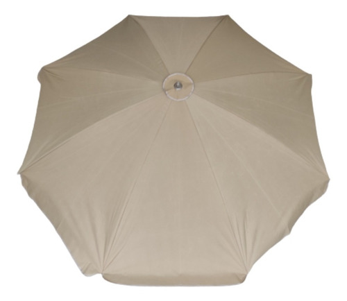 Parasol Sombrilla Lona Gruesa Acero Beige 2.80 Mt Diam Imper