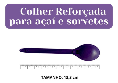 Colher Açaí Roxa - Pc 1.000 Unidades.