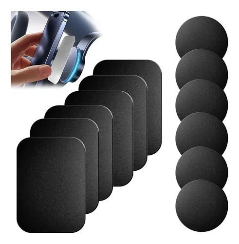 12 Placas De Metal, Para Soporte Magnético Auto Celular Iman