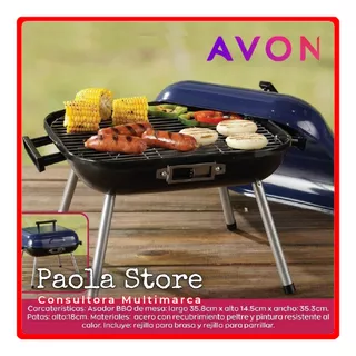 Parrilla Portatil Azul, Asador Bbq Al Carbon Avon