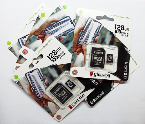 Microsd Kingston 128 Gb 100% Genuina Clase 10 100mb/s
