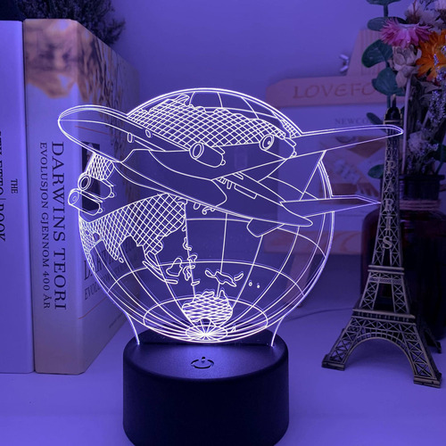 Hh3d Lámpara De Avión Led Sensor Táctil Luz De Noche Para Ni