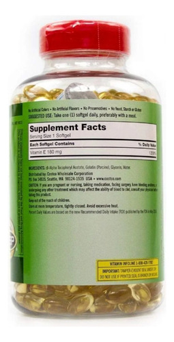 Vitamina E 500 Sofgels De Kirkland