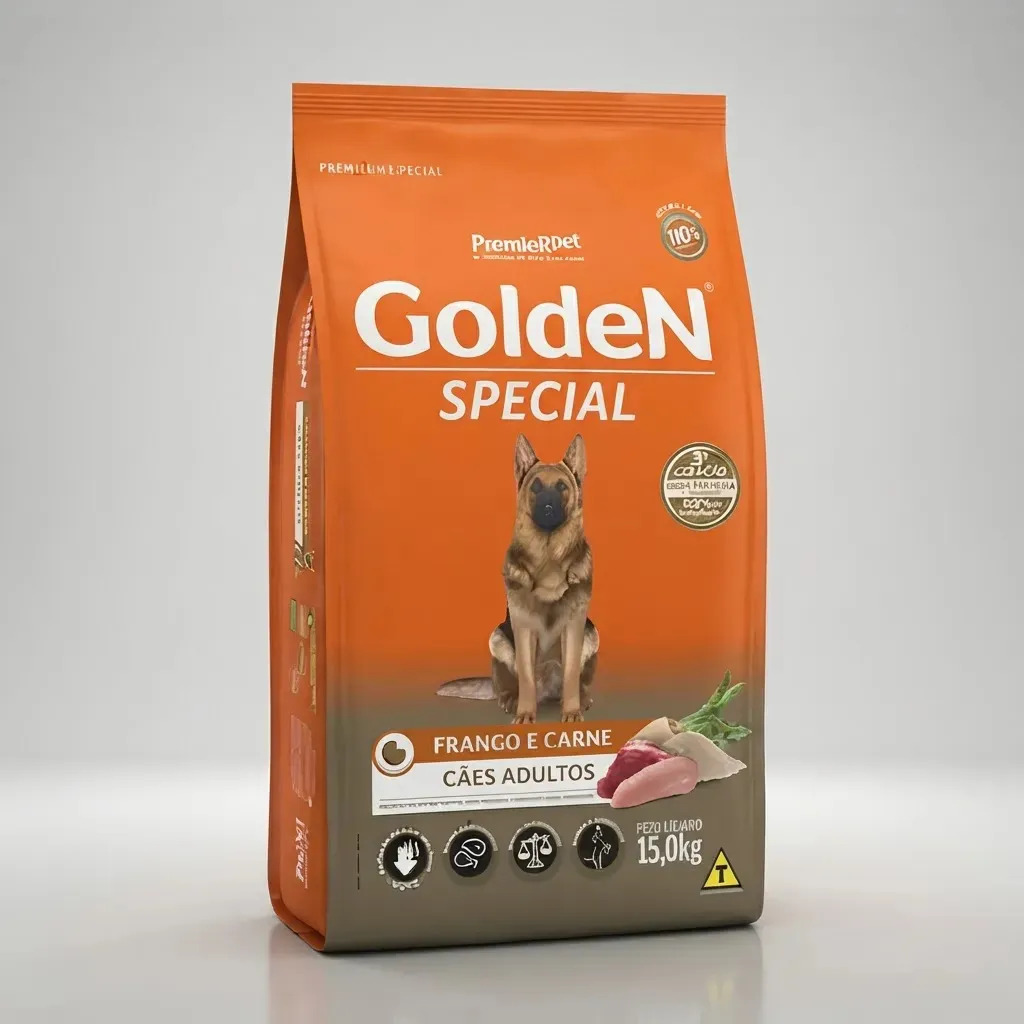 Ração Golden Special Cães Adultos Sabor Frango E Carne 15kg