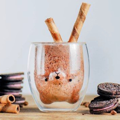 Imagen 2 de 2 de Vaso Doble Vidrio - Oso Polar