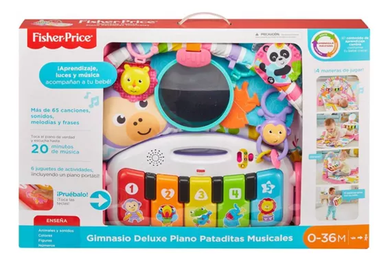 Gimnasio Fisher Price Piano Pataditas Musicales Deluxe Rosa