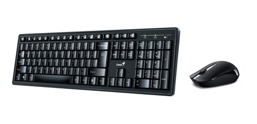 Imagen 4 de 5 de Kit de teclado y mouse inalámbrico Genius KM-8200 Inglés US de color negro