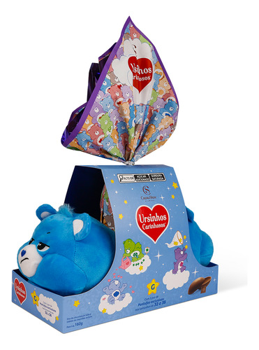 Cacau Show Ovo De Páscoa Ursinhos Carinhosos Com Pantufa 160g Azul P