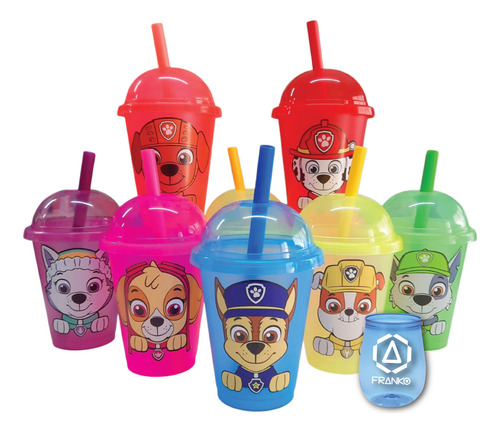 Recuerdo Vaso Dulcero Domo Decorados Pawpatrol 30pz Reusable