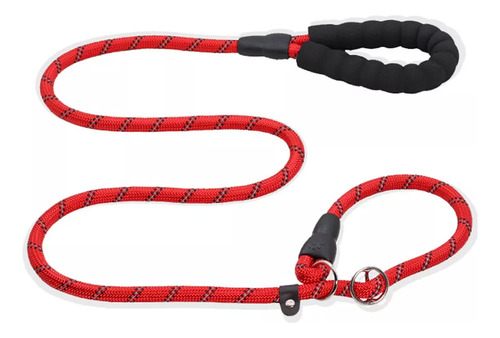 Correa Para Perro Resistente Ajustable Reflejante Mr Wuff Color Rojo