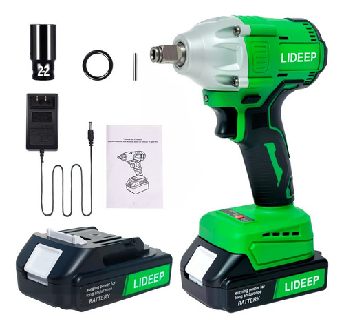 Lideep L02 verde llaves de impacto inalambrico