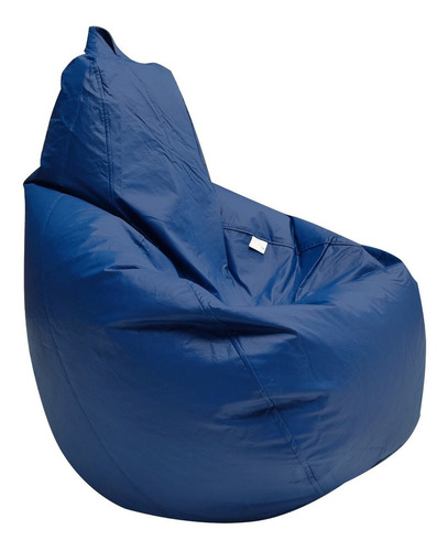 Sillón Puff Pera Premium Confortable Chocolate Color Azul
