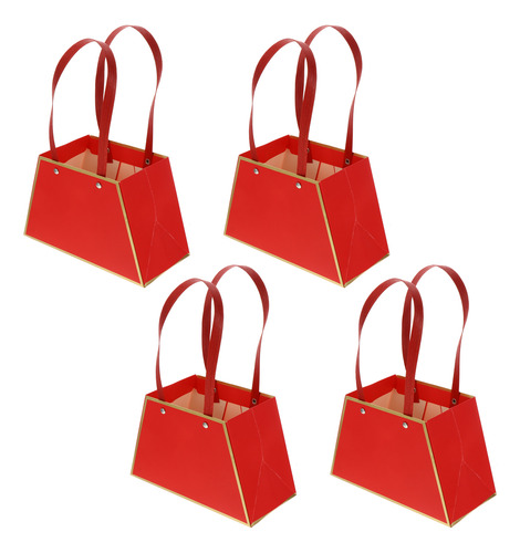 Bolsas Rojas Para Regalos, Cesta De Flores, Caja De Regalo,