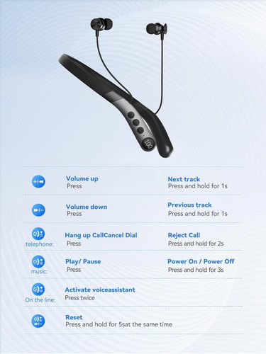 - Audífonos Bluetooth, Audífonos Inalámbricos V5.3 Con Mic