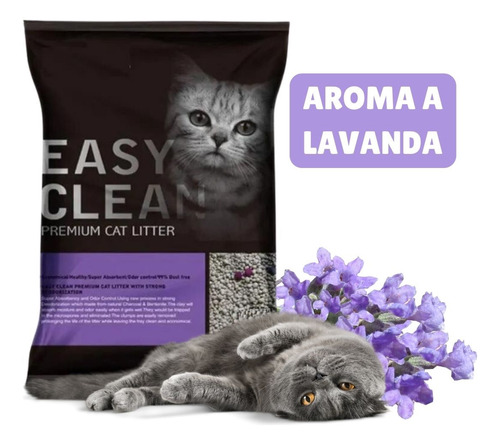 Arena Aglutinante Easy Clean 8kg Lavanda