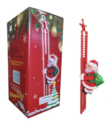 Juguete Colgante Santa Claus Sube Baja Escalera Adorno Arbol
