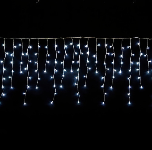 Cascata 400 Led 10m Natal Prova D´agua Quente Frio Colorido