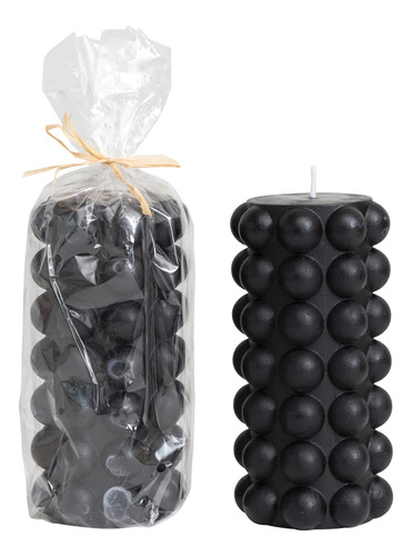 Pilar De Hobnail Sin Perfume Cooperativo, Velas Negras, 3  L