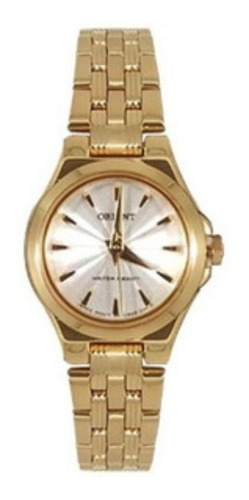 Reloj Dama Dorado Fondo Blanco Orient Fub6n002w