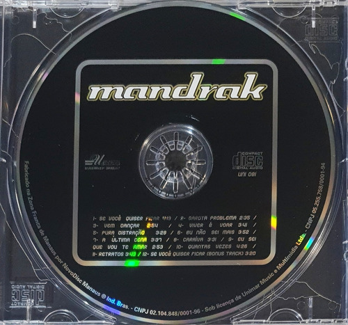 Cd Mandrak Se Você Quiser Ficar Impecável Original