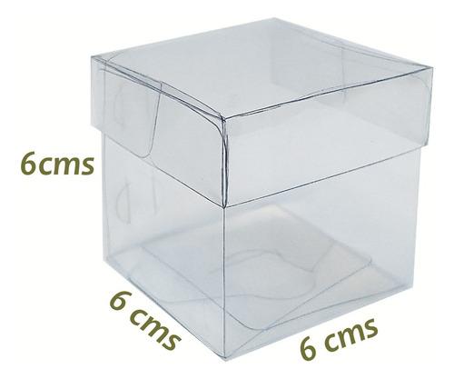 150 Caja Transparente 6x6x6 Cm C/ Tapa Transparente Mod 1779