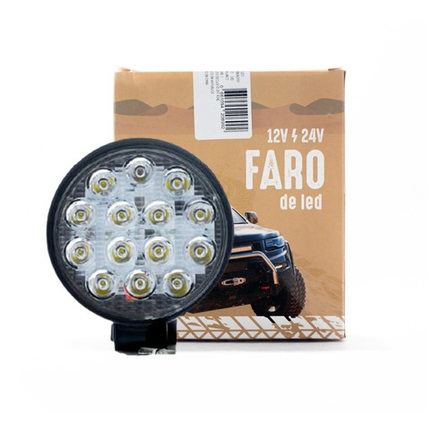 Barra Faro Auxiliar Luz Spot 14led 42 Watts Auto Offroad 4x4