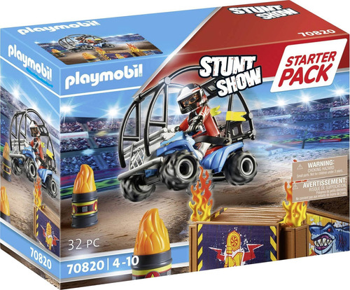 Playmobil Starter Pack Stuntshow Quadcon Rampa De Fuego Tut