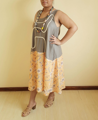 Imagem 2 de 5 de Vestido Médio Feminino Tecido Jandira