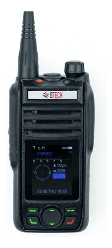 Btech Gmrs-pro Ip67 Radio Bidireccional Gmrs A Prueba De Agu