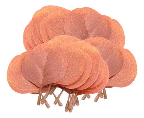 50pcs Hojas De Eucalitto Artificial Follaje Para Café
