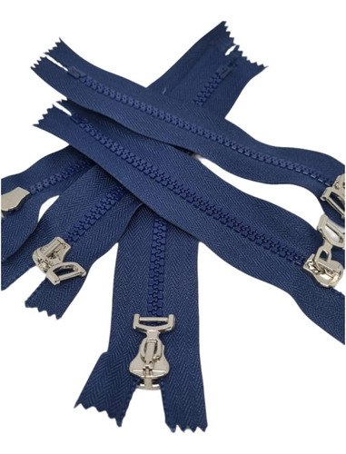 Cierre Diente Perro Largo 15,5 Cm Pack X 5 Unidades Azul Marino