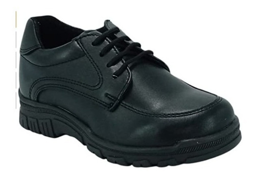 Zapato Escolar Niño Color Negro Agujetas 055-00 Cklass