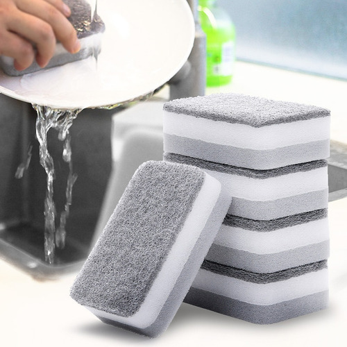 Paño Para Fregar Platos Con Esponja De Cocina De 3 Capas, 50