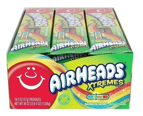 Airheads Xtremes Candy Con 18 Piezas Americano