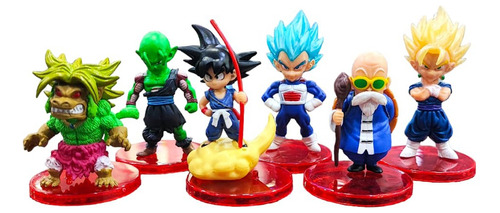 Mini Figuras Dragon Ball Super Set 6 Muñecos 5cm Pvc 